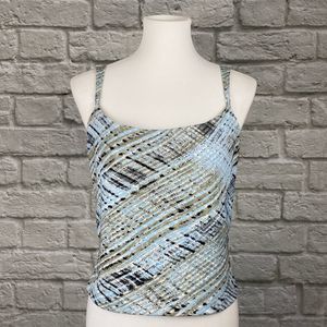 VINTAGE BCBGMaxazria Blue Brush Stroke Cami